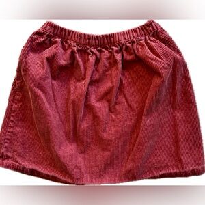 H&M A-Line Corduroy Skirt - Deep Red Size 7